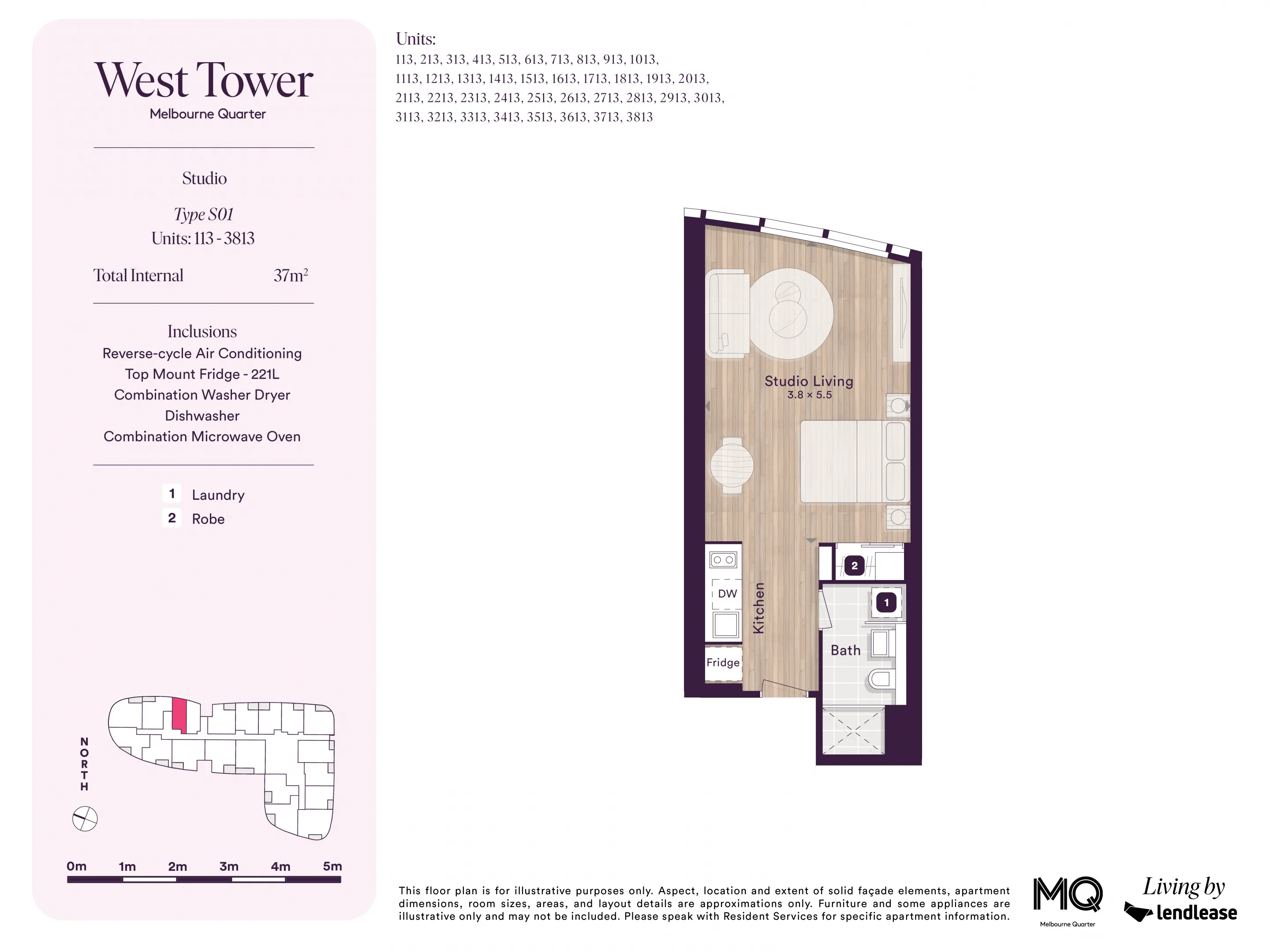Studio at West Tower, Melbourne Quarter — photo 5