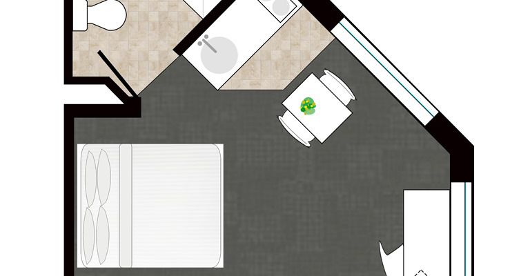 Studio Corner Deluxe (1 or 2 Persons) — Balcony — photo 3